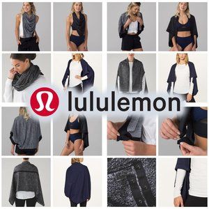 NWT | Lululemon | Vinyasa Rulu Wrap Scarf | Black White | O/S | Arm Holes Snaps